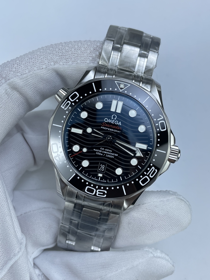 (준비완료/특급배송)NO.2623/ZF공장 오메가 시마스터 300M 블랙 Seamaster Diver 300M ZF 11 Best Edition Black Ceramic Black Dial on SS Bracelet A8800