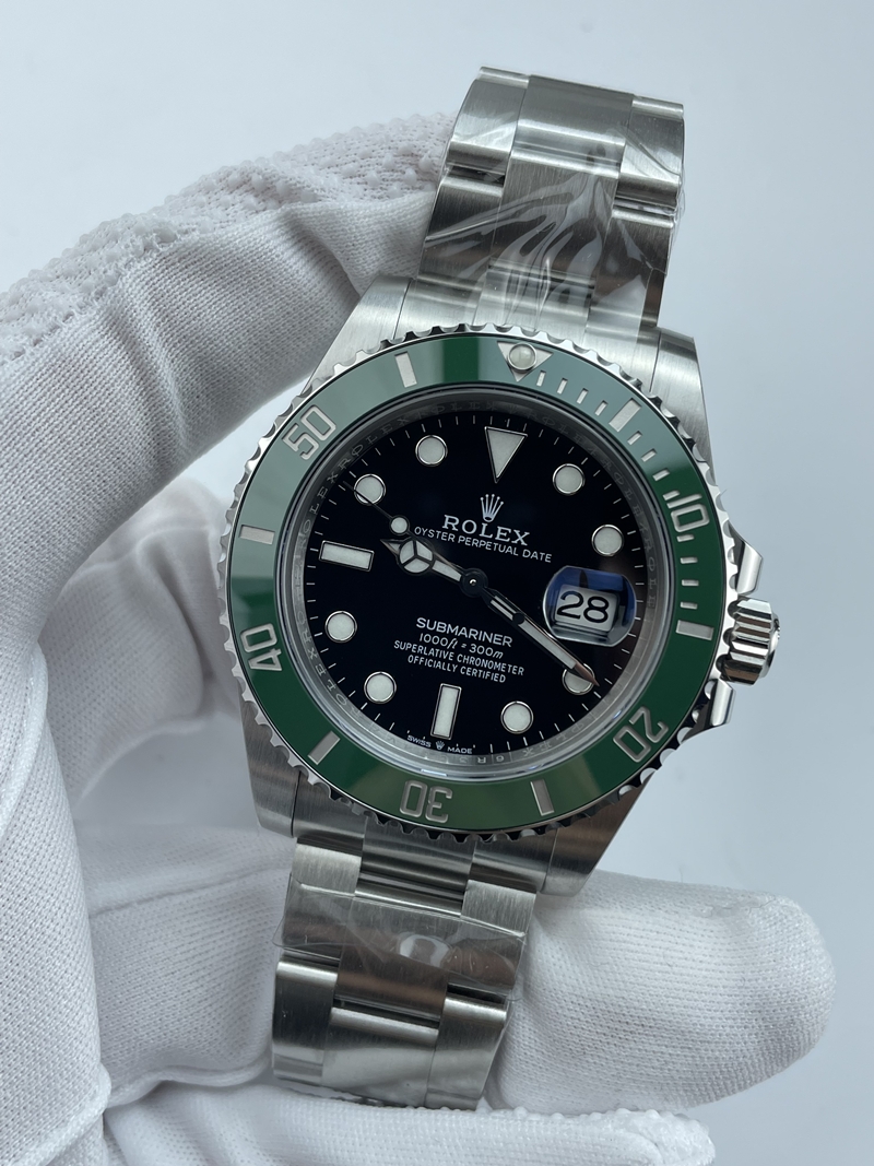(준비완료/특급배송)NO.13428/QP공장 롤렉스 서브마리너 신형 41mm 블랙다이얼 그린세라믹 인서트 최신형 스타벅스