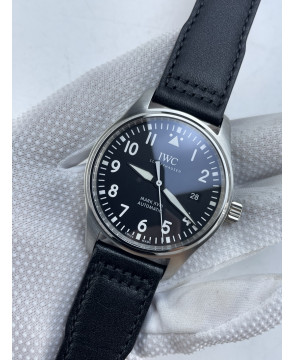 (당일출고/2~3일도착)NO.94/M+F공장 IWC 마크18 블랙다이얼 가죽스트랩